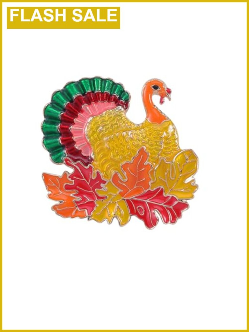 Rhinestone Turkey Brooch Pin Vintage Fall Thanksgiving Jewelry